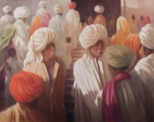 En la entrada del templo, 2012